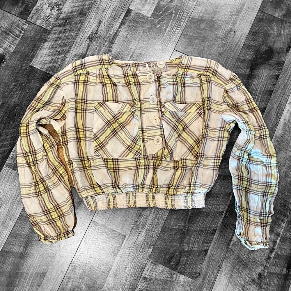 FREE PEOPLE It's The Good Life Plaid Top - Picture 3 of 10